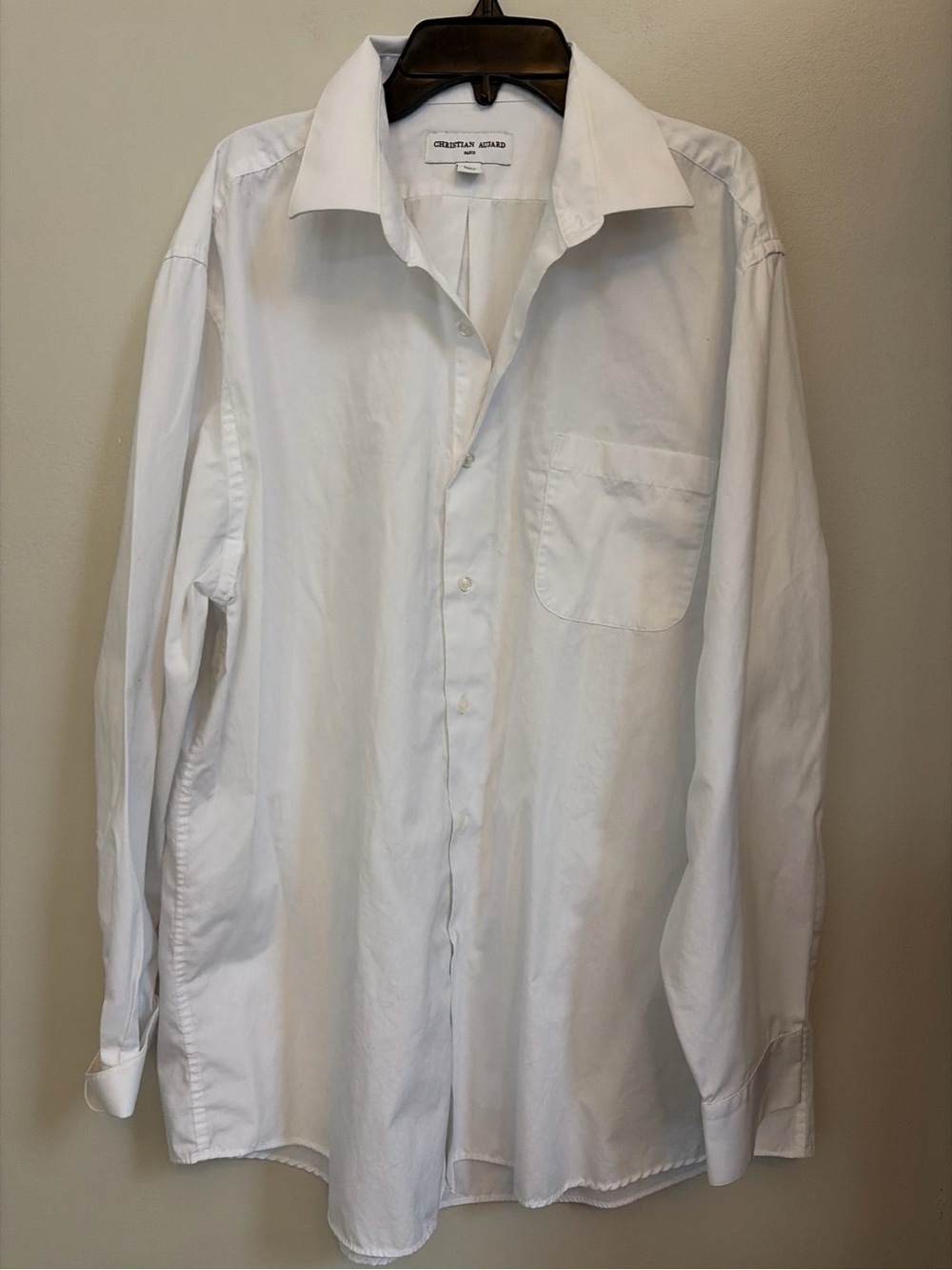 Christian Astor Men’s White Dress Shirt - Classic Point Collar